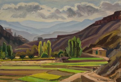 Spanish Landscape — Oil painting, Canvas, 38.00×55.00cm — Theodoros Markellos